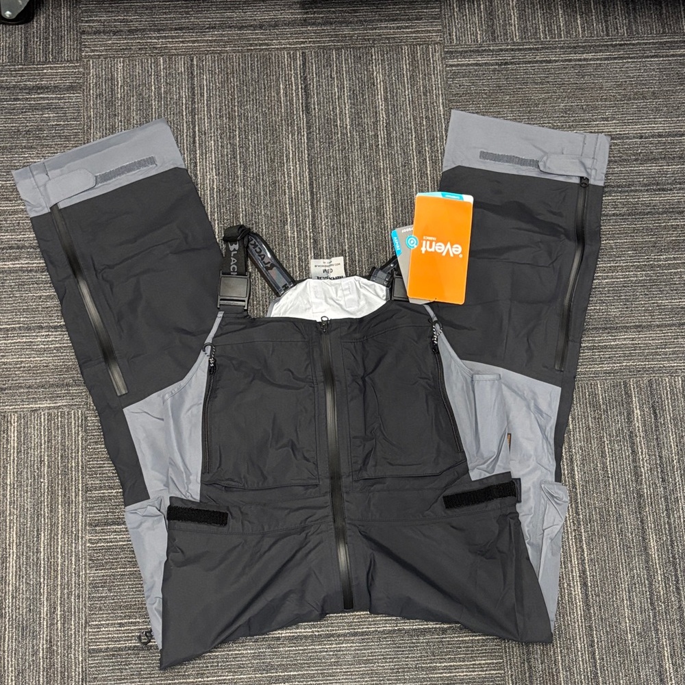 Men's Blackfish Aspire Rainwear Waterproof Bibs (Black) - Size M